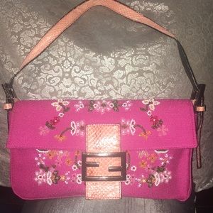 Fendi embroidered purse